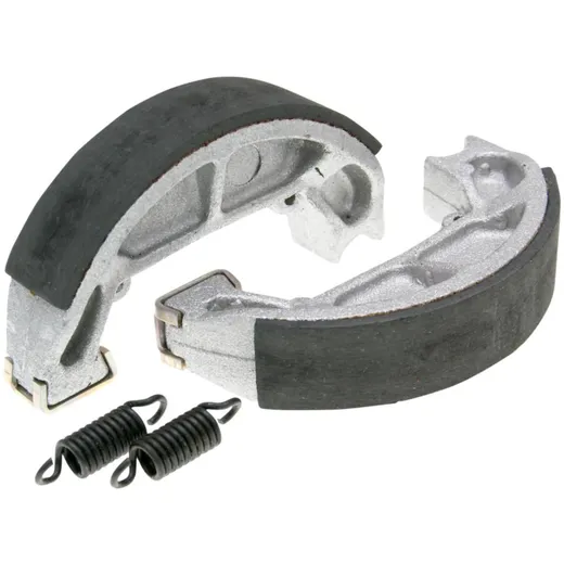 Bremsschuhe Bremsbackensatz Polini 100x20mm inkl. Federn für Trommelbremse mit Nut für Piaggio Quartz, Zip Base 50, Sfera 50/80 Bremsschuhe Bremsbackensatz Polini 100x20mm inkl. Federn für Trommelbremse mit Nut für Piaggio Quartz, Zip Base 50, Sfera 50/80