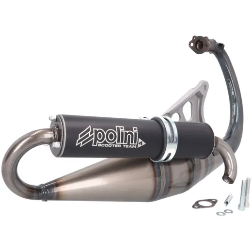 Schalldämpfer Auspuff Polini Sport Scooter Team 4 für Minarelli stehend 200.0406 Schalldämpfer Auspuff Polini Sport Scooter Team 4 für Minarelli stehend 200.0406