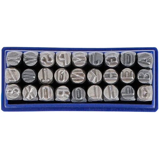 Impact letter set 5mm DIN1451 27-piece 55037_1