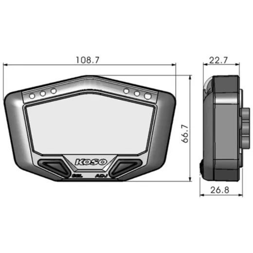 Multifunktions-Tachometer Koso DB-02R Road 12V Version 20420_3