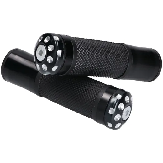 handlebar grip set CNC milled black 21393
