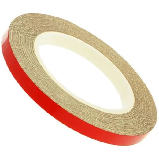 reflective wheel / rim stripe 5mm width - red - 600cm length 21435