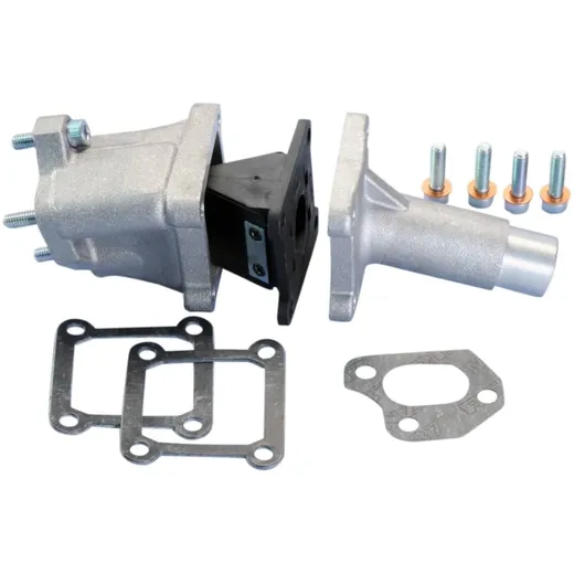 Flansch Ansaugstutzen Polini Membran 19/23mm für Piaggio Ape 50 FL, FL2, FL3, RST Mix mit SHBC 19.19 Vergaser 215.0271