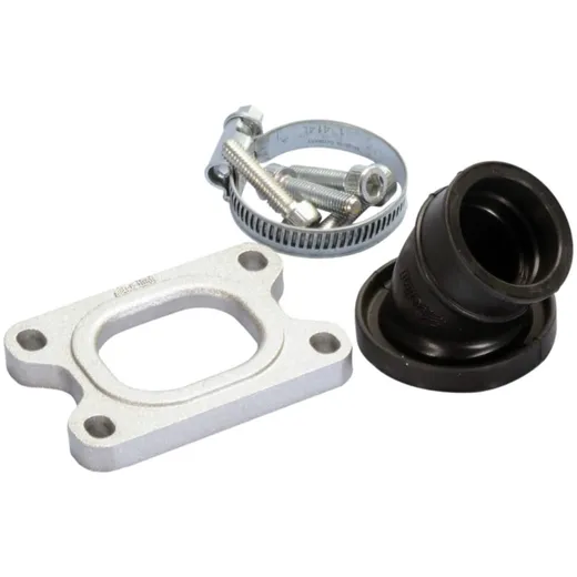 Ansaugstutzen Polini 360 23/28,5mm für Derbi D50B0, EBE, EBS mit 23-24mm CP Vergaser 215.0440 Ansaugstutzen Polini 360 23/28,5mm für Derbi D50B0, EBE, EBS mit 23-24mm CP Vergaser 215.0440