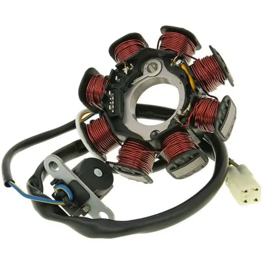 Alternator stator 4-pole for Kymco Super9 LC, Agility 2T, Like 2T, Grand Dink, People, Yager 50 28011 Alternator stator 4-pole for Kymco Super9 LC, Agility 2T, Like 2T, Grand Dink, People, Yager 50 28011