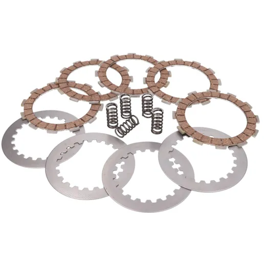clutch plate / disc set reinforced +20% 5-friction plate type for Derbi EBE, EBS, D50B0 28045 clutch plate / disc set reinforced +20% 5-friction plate type for Derbi EBE, EBS, D50B0 28045