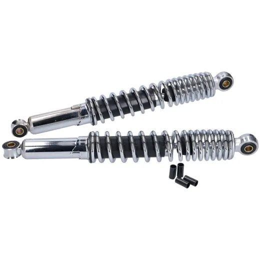 shock absorber set rear 360mm chromed 28749