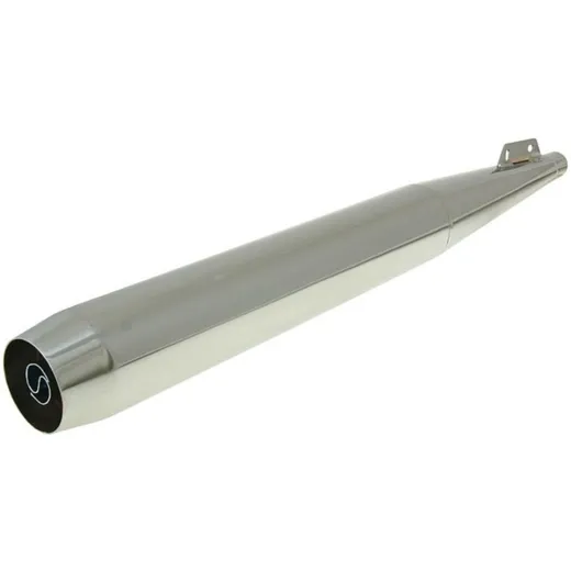 Schalldämpfer Auspuff 28mm verchromt 70mm Außendurchmesser für Puch MV, DS, VS, VZ 28881 Schalldämpfer Auspuff 28mm verchromt 70mm Außendurchmesser für Puch MV, DS, VS, VZ 28881
