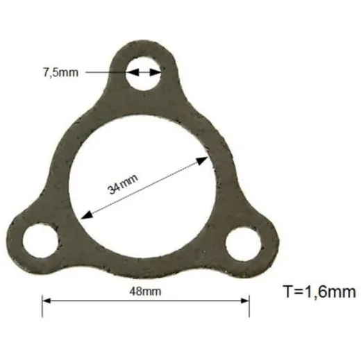 Dichtung Auspuffkrümmer (hinten) für Generic, Keeway, QJ 2-T_1