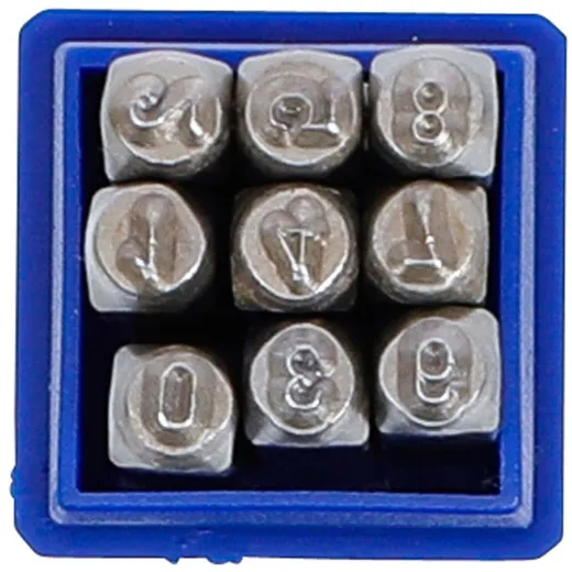 Schlagzahlen Satz 3mm DIN1451 9-teilig 55043_1