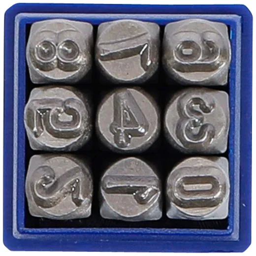 Schlagzahlen Satz 6mm DIN1451 9-teilig 55045_1