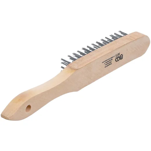 Drahtbürste 5-reihig mit Holzgriff 55013_1