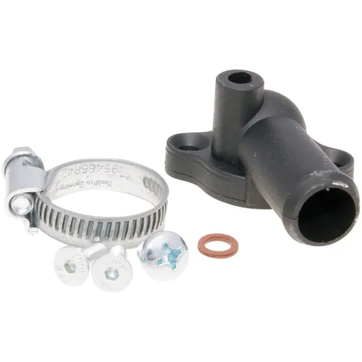 Kühlschlauchadapter Zylinderkopf Polini abgewinkelt für Piaggio LC, Peugeot stehend LC 311.0110