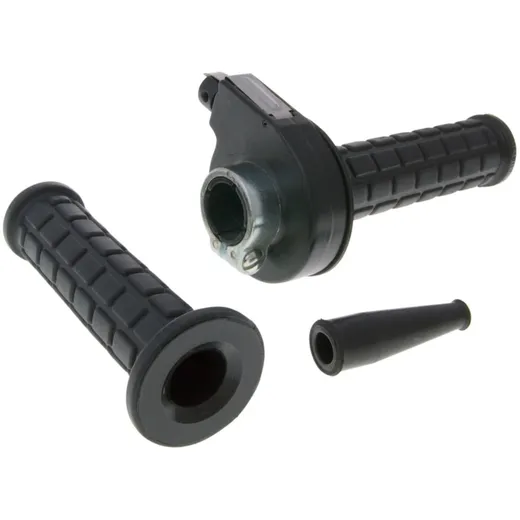 throttle tube with rubber grip right and left, black type I 32943