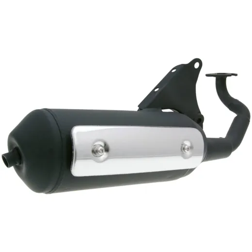 Schalldämpfer Auspuff für Aprilia, Yamaha, MBK, Malaguti, Benelli, Beta / Minarelli liegend 34188