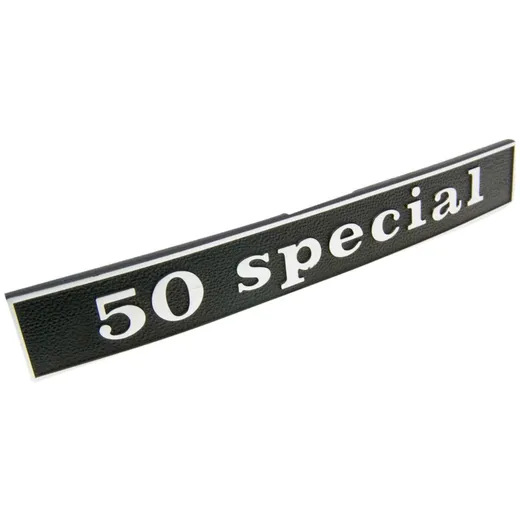 Emblem Logo Schild / Schriftzug "50 special" für Vespa 50 Special 36350 Emblem Logo Schild / Schriftzug "50 special" für Vespa 50 Special 36350