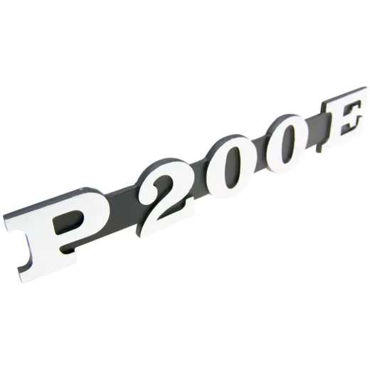 side cover badge "P200E" for Vespa P 200 E 36352