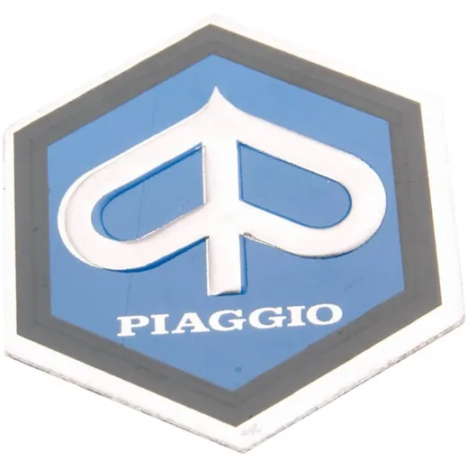 Verkleidung Emblem Piaggio zum Kleben 6-eckig 25x30mm Aluminium für Kaskade für Vespa PX, PE 80, 125, 200 36363 Verkleidung Emblem Piaggio zum Kleben 6-eckig 25x30mm Aluminium für Kaskade für Vespa PX, PE 80, 125, 200 36363