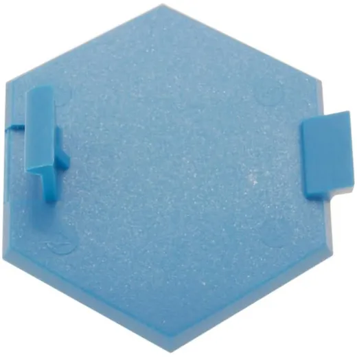 Emblem Piaggio zum Stecken 6-eckig 32x37mm 3D blau / silber _1