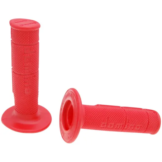 handlebar rubber grip set Domino 1150 off-road half waffle red 37071