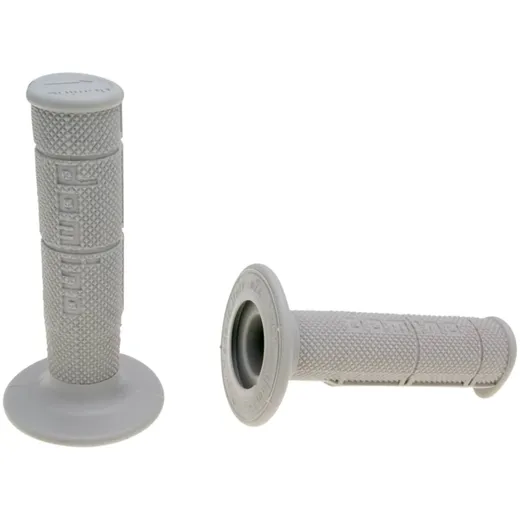 handlebar rubber grip set Domino 1150 off-road half waffle grey 37072