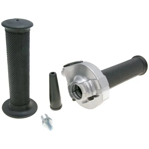 quick action throttle kit Domino Enduro 2.3°/ 46mm silver colour - universal 37099 quick action throttle kit Domino Enduro 2.3°/ 46mm silver colour - universal 37099