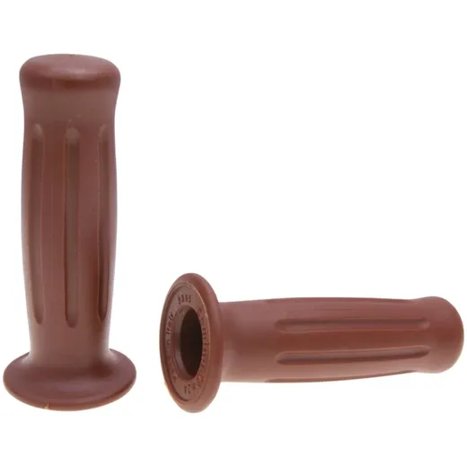 handlebar rubber grip set Domino 3394 on-road / Scooter retro dark brown 37173