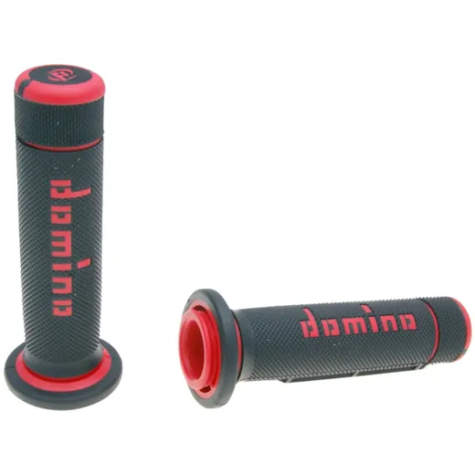 handlebar grip set Domino A180 ATV thumb throttle 22/22mm black-red 37197 handlebar grip set Domino A180 ATV thumb throttle 22/22mm black-red 37197
