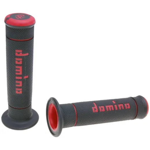 handlebar grip set Domino A240 Trial black / red 37207