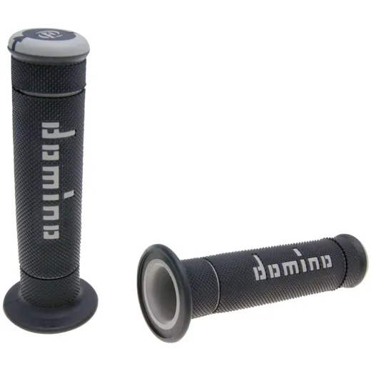 handlebar grip set Domino A240 Trial black / grey 37208