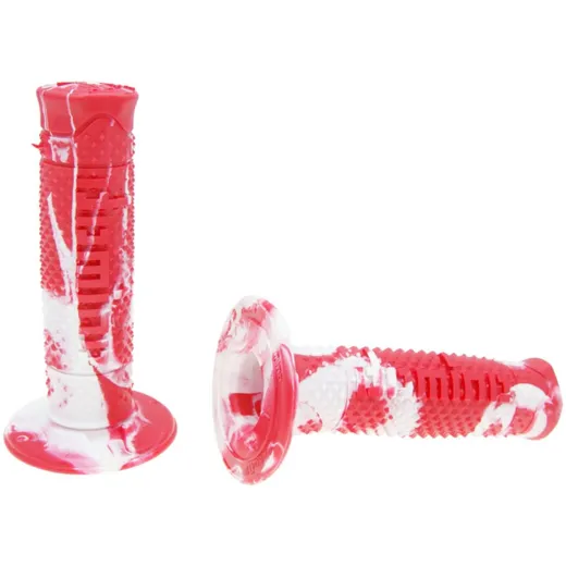 handlebar grip set Domino A260 off-road snake red / white 37213