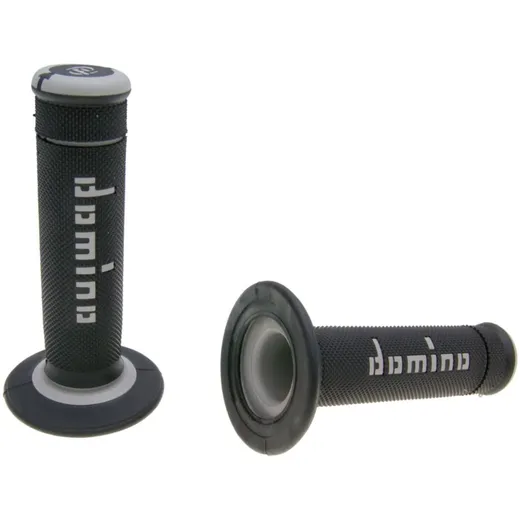 handlebar grip set Domino A190 off-road black / grey 37224 handlebar grip set Domino A190 off-road black / grey 37224