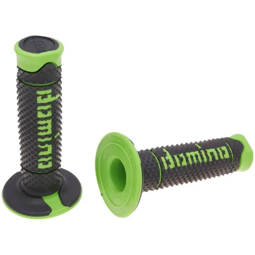 handlebar grip set Domino A260 off-road black / green 37232