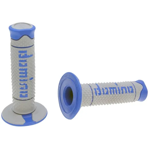 handlebar grip set Domino A260 off-road grey / blue 37237