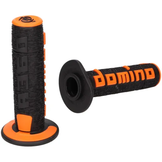 handlebar grip set Domino A360 off-road black / orange 37525