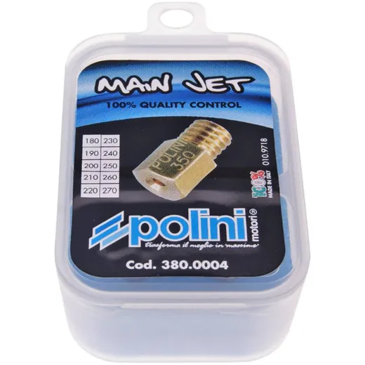 main jet set Polini for Mikuni carburetor size 180 to 270 380.0004