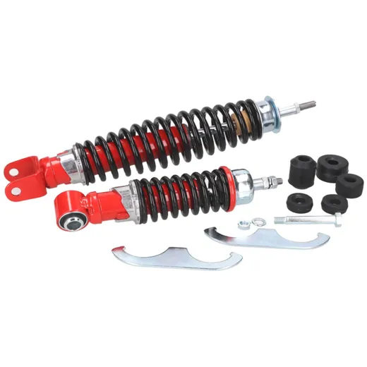 Federbein Fahrwerkskit / Stoßdämpfer Satz Carbone Sport rot / schwarz für Vespa PK 50 bis 1989 38813 Federbein Fahrwerkskit / Stoßdämpfer Satz Carbone Sport rot / schwarz für Vespa PK 50 bis 1989 38813