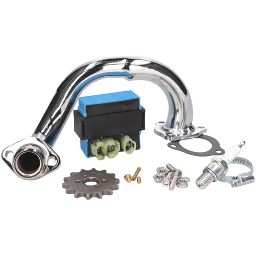 derestriction kit Premium / chromed manifold for Derbi Senda, Aprilia RX 50, SX 50, Gilera RCR, SMT 2018- (Euro4) 39110