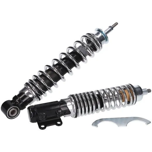 shock absorber kit front & rear Carbone Sport black / chrome for Vespa ET4, LX, LXV 125-150cc 39284
