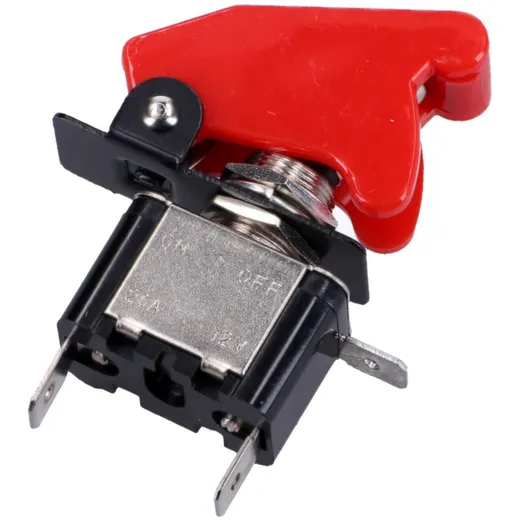 Schalter mit Schutzklappe und LED - rot 40294_1