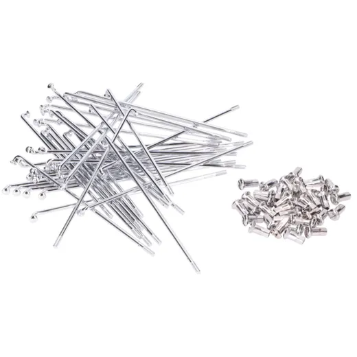 Speichen Satz Chrom Made in Germany 143,5mm mit M3,5 Nippel für 16 Zoll für Simson S50, S51, S53, S83, Schwalbe, Sperber, Habich