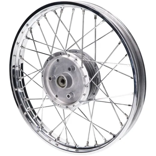 spoke wheel 1.60 x 16 inch chromed steel for Simson KR51/1, KR51/2 Schwalbe, S50, S51, S53, S70, S83, SR4-1 Spatz, SR4-2 Star, S
