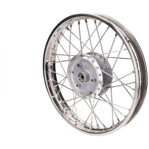 Speichenrad 1,60 x 16 Zoll Edelstahl für Simson S50, S51, S53, S70, S83, KR51/1, KR51/2 Schwalbe, SR4-1 Spatz, SR4-2 Star, SR4-3
