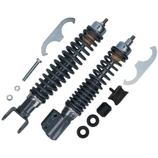Shock absorber kit front + rear Carbone Sport RS adjustable black for Vespa PX 80ccm - 200ccm 40992