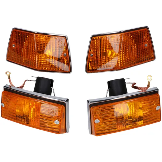 indicator light set complete front and rear, orange for Vespa PX 125-200, Vespa T5 40997