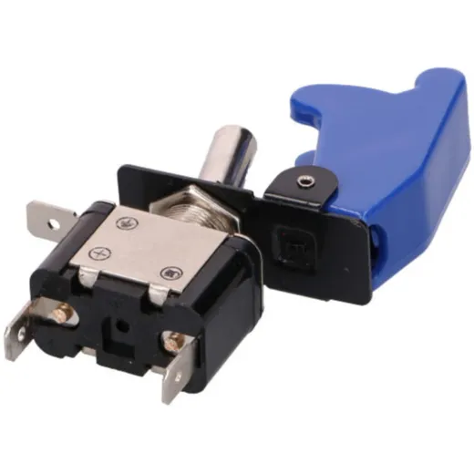 Schalter mit Schutzklappe und LED - blau 41222_1