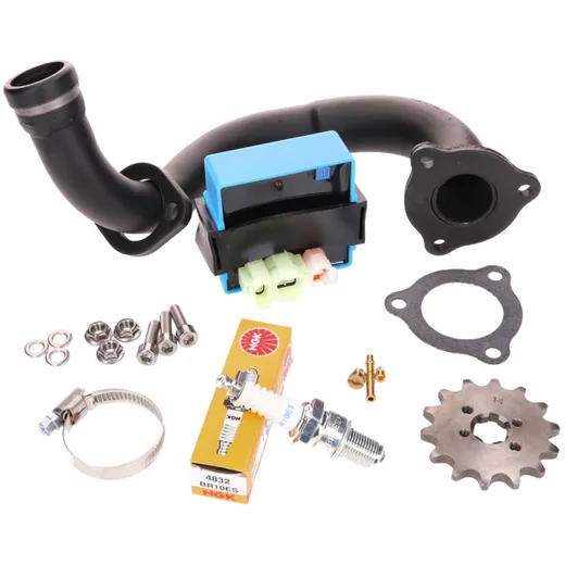 derestriction kit CDI unit adjustable / black manifold for Derbi Senda, Aprilia RX 50, SX 50, Gilera RCR, SMT 2018- (Euro4) 4123 derestriction kit CDI unit adjustable / black manifold for Derbi Senda, Aprilia RX 50, SX 50, Gilera RCR, SMT 2018- (Euro4) 4123