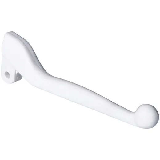 Handbremshebel ohne Armatur, abgewinkelt, Kunststoff weiß für Simson S50, S51, S53, S70, S83, SR50, SR80, KR51/2 41903