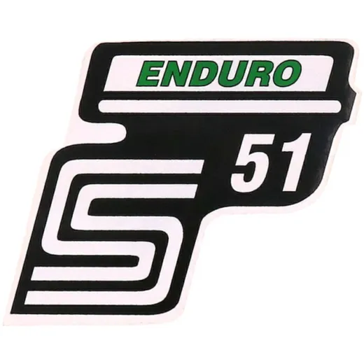 logo foil / sticker S51 Enduro green for Simson S51 41979