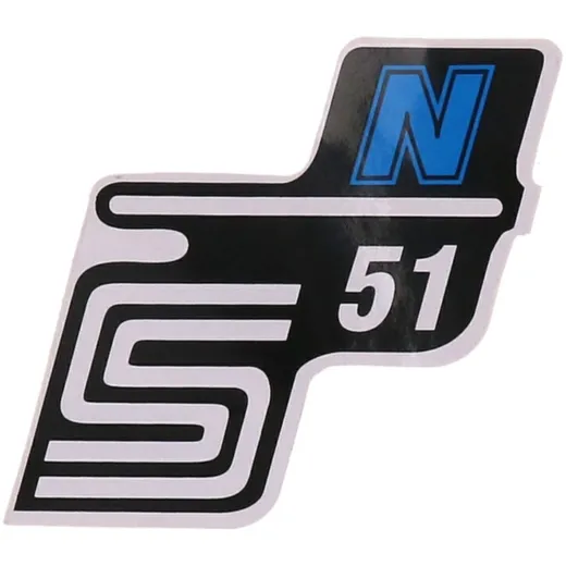 logo foil / sticker S51 N blue for Simson S51 41993